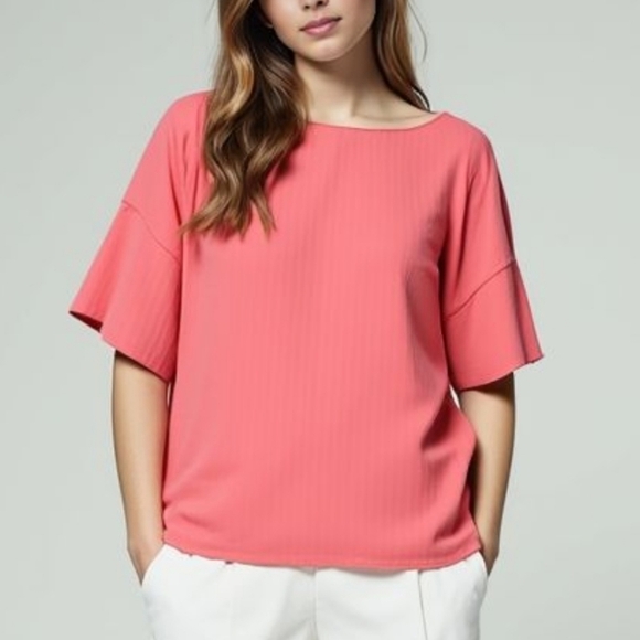 Banana Republic Boxy Blouse Salmon Size XL - Picture 2 of 11